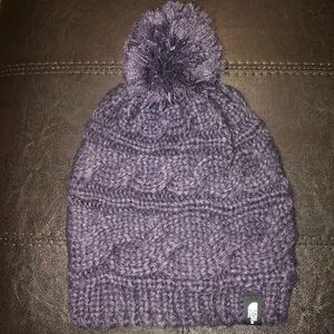 Purple North Face Beanie